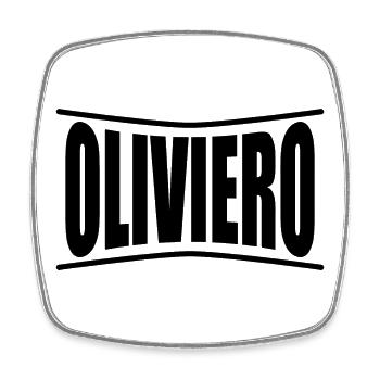 Idée cadeau t-shirt t-shirt Oliviero - Magnet carré - blanc - Devant
