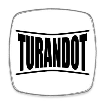 Idée cadeau t-shirt t-shirt Turandot. - Magnet carré - blanc - Devant
