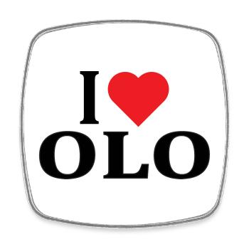 T-Shirt I love Olo T-Shirt Geschenkidee - Viereckiger Kühlschrankmagnet - Weiß - Vorne