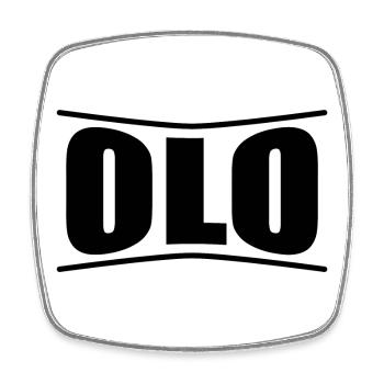Olo t-shirt knit gift idea - Square fridge magnet - white - Front