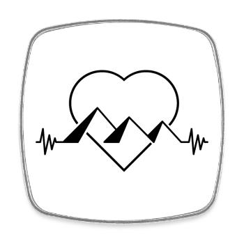 Egypt Heartbeat Ägypten Herz Heart Kairo Geschenk - Viereckiger Kühlschrankmagnet - Weiß - Vorne