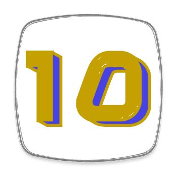 10. 10 YEARS. 10th ANNIVERSARY. 10 YEAR ANNIVERSARY. - Square fridge magnet - white - Front