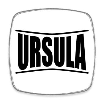 T-Shirt Ursula T-Shirt Geschenkidee - Viereckiger Kühlschrankmagnet - Weiß - Vorne