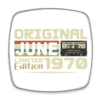 Juin 1970 Vintage Nées En Juin 1970 Anniversaire - Magnet carré - blanc - Devant