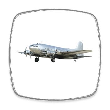 Model 307 Stratoliner - Viereckiger Kühlschrankmagnet - Weiß - Vorne