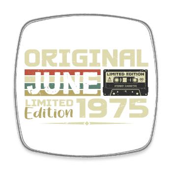 Juin 1975 Vintage Nées En Juin 1975 Anniversaire - Magnet carré - blanc - Devant