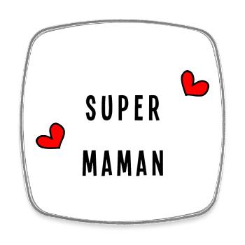 MOM. MOTHER'S DAY. HAPPY MOTHER'S DAY - Square fridge magnet - white - Front
