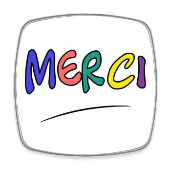 THANK YOU. MISTRESS. MASTER. THANK YOU MISTRESS - Square fridge magnet - white - Front