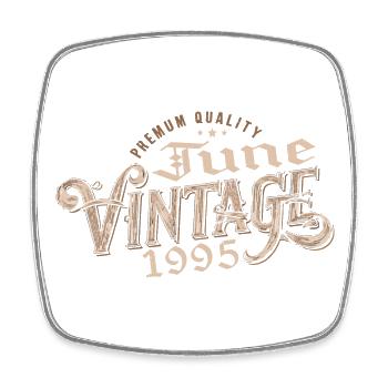 June 1995 Vintage 29th Anniversary Gift 1995 - Square fridge magnet - white - Front