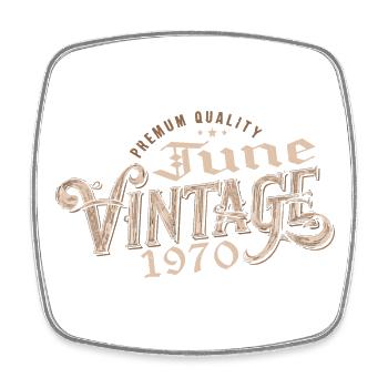 Juni 1970 Vintage Geschenk zum 54. Jahrestag der 1970er Jahre - Viereckiger Kühlschrankmagnet - Weiß - Vorne