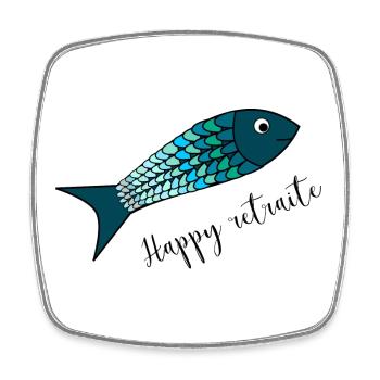 RETIREMENT. COLLEAGUE. RETIREMENT. RETIRED. RETIREMENT. - Square fridge magnet - white - Front