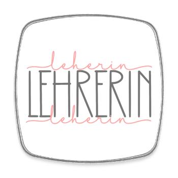 Lehrerin Geschenk Schule Lehrer Beruf - Viereckiger Kühlschrankmagnet - Weiß - Vorne