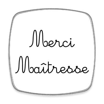 THANK YOU. MISTRESS. THANK YOU MISTRESS. MISTRESS - Square fridge magnet - white - Front