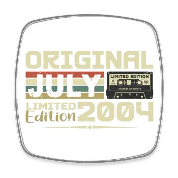 Birthday Gift July 2004 Born in July - Square fridge magnet - white - Front