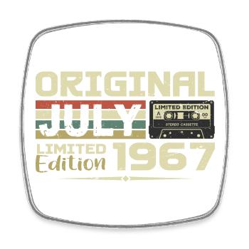 July 1967 Birthday Gift Born in July - Square fridge magnet - white - Front