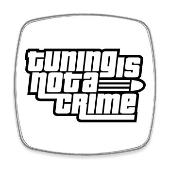 Tuning is not a Crime (Farben änderbar) - Viereckiger Kühlschrankmagnet - Weiß - Vorne