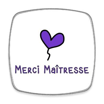 MISTRESS. THANK YOU. THANK YOU MISTRESS - Square fridge magnet - white - Front