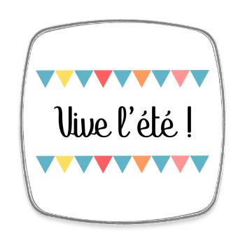 MAÎTRESSE. MAITRE. MERCI. MERCI MAÎTRESSE - Magnet carré - blanc - Devant