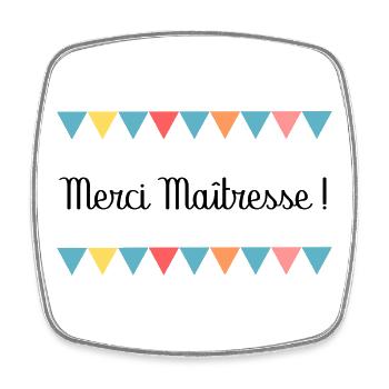MISTRESS. THANK YOU. THANK YOU MISTRESS - Square fridge magnet - white - Front