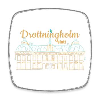 Schloss Drottningholm in Schweden - Viereckiger Kühlschrankmagnet - Weiß - Vorne