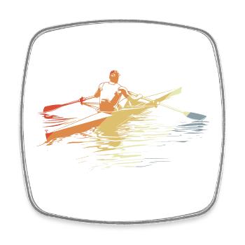 Rower Vintage Look - Square fridge magnet - white - Front