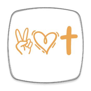 Christlich Jesus Religiös - Viereckiger Kühlschrankmagnet - Weiß - Vorne