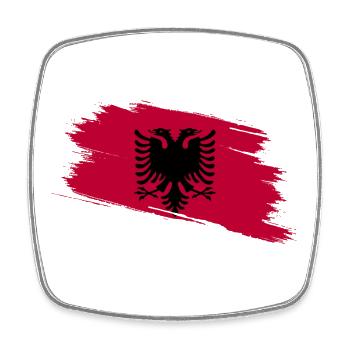 Albanian Albanian Pride Albanian - Square fridge magnet - white - Front