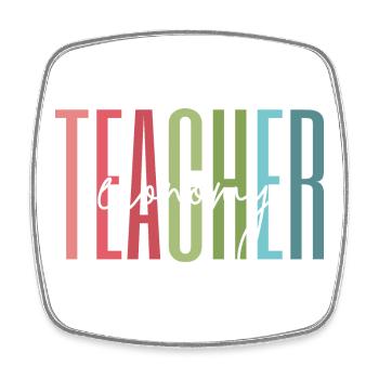 Wirtschaft Lehrerin Schule Lehren Geschenk - Viereckiger Kühlschrankmagnet - Weiß - Vorne