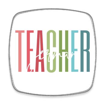 Deutsch Lehrerin Schule Geschenk - Viereckiger Kühlschrankmagnet - Weiß - Vorne