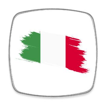 Italie - Magnet carré - blanc - Devant