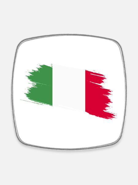 Italie - Magnet carré - blanc