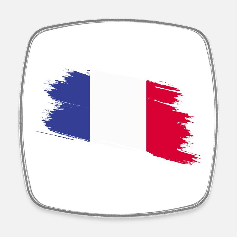 France - Magnet carré - blanc