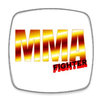 MMA Figher - Design mit coolen Farben. - Viereckiger Kühlschrankmagnet - Weiß - Vorne