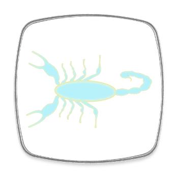 Imperial Scorpion Ultraviolet Glow - Square fridge magnet - white - Front