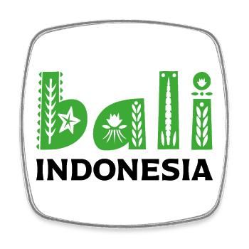 Bali - Viereckiger Kühlschrankmagnet - Weiß - Vorne