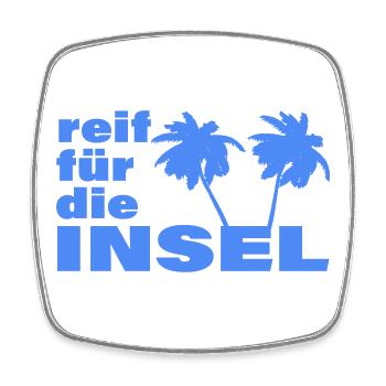 READY FOR THE ISLAND - Square fridge magnet - white - Front