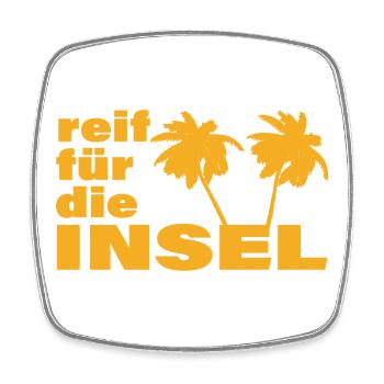 READY FOR THE ISLAND - Square fridge magnet - white - Front