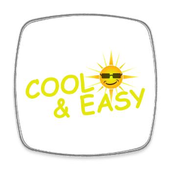 COOL & EASY - Square fridge magnet - white - Front
