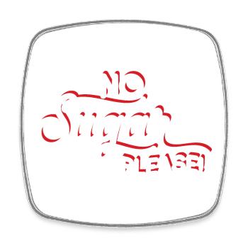 Anti-Sügar Flashing Passion Message - Square fridge magnet - white - Front