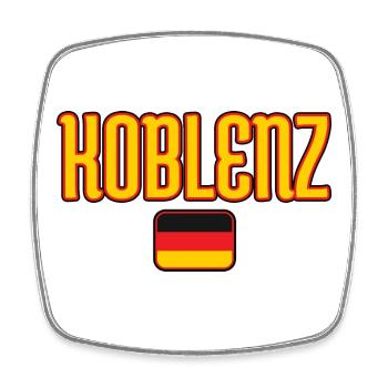 Koblenz Deutschland Flagge Design - Viereckiger Kühlschrankmagnet - Weiß - Vorne