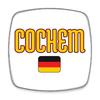 COCHEM Germany Flag Design - Square fridge magnet - white - Front