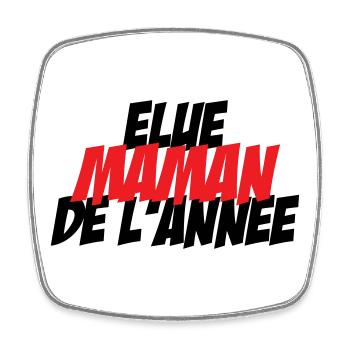 élue Maman de l'année - Magnet carré - blanc - Devant