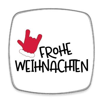 Merry Christmas - Square fridge magnet - white - Front