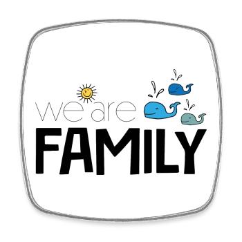 We are Family - Viereckiger Kühlschrankmagnet - Weiß - Vorne