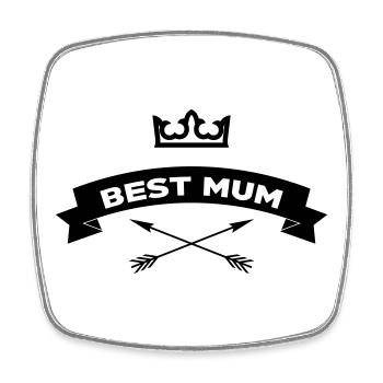 Beste Mama - Muttertag - Viereckiger Kühlschrankmagnet - Weiß - Vorne