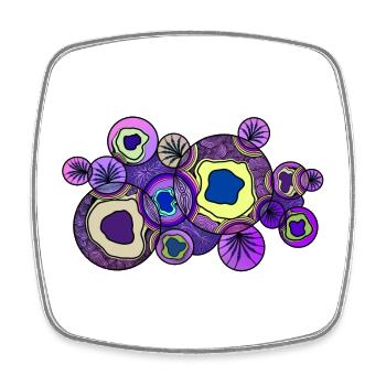 Ornament - Square fridge magnet - white - Front