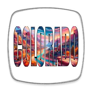 COLORADO - Magnet carré - blanc - Devant