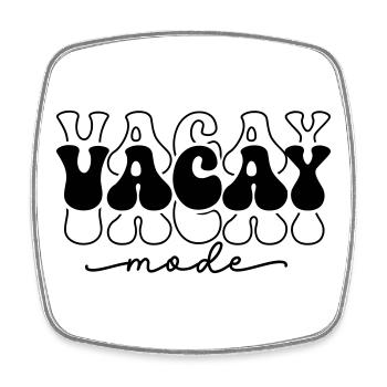 Vacay Mode Retro - Square fridge magnet - white - Front