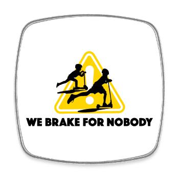 Scooter, scooter - totally crazy - Square fridge magnet - white - Front