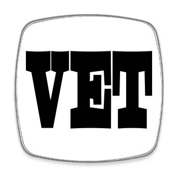 19 FAT - Square fridge magnet - white - Front